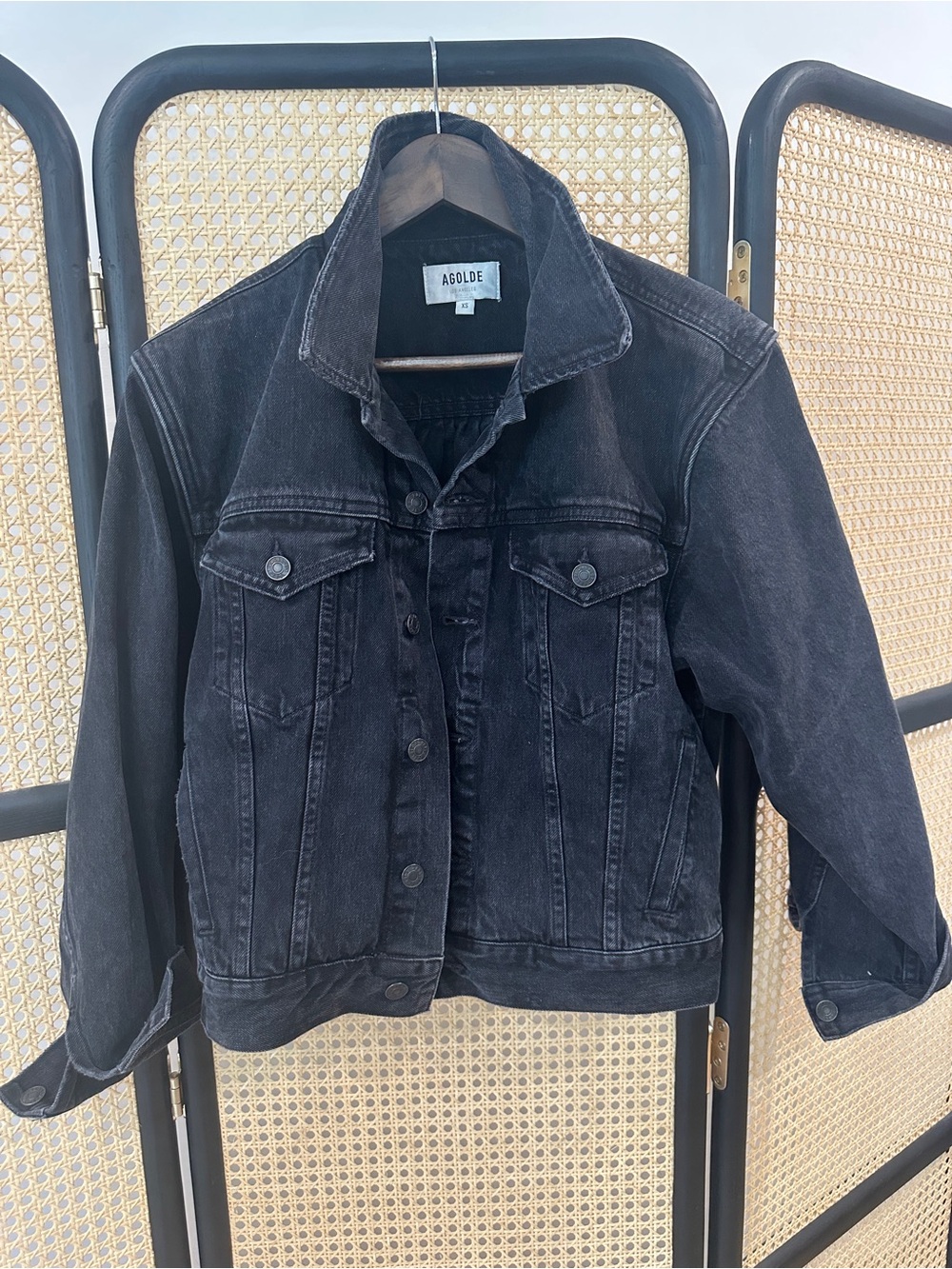 Agolde Black Denim  Jacket